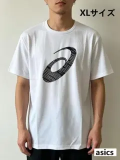 XLサイズ asics アシックス 半袖 Tシャツ ホワイト×ブラックのサムネイル