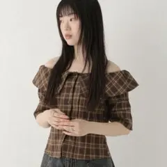 【美品】Heather アソートオフショルシャツ 半袖 575216のサムネイル