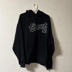 Element ブラック フード パーカー M フーディ 古着 ストリート