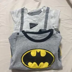 【千趣会・赤ちゃん本舗】 80ロンパース２枚セット