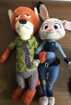 美品/ディズニー/ズートピア/ギガジャンボぬいぐるみ/2体セット