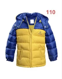 110 ダウンジャケット キッズ ダウンコート 防寒 防風 子供服 ブルー