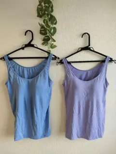 ユニクロ　エアリズムブラ付きタンクトップ2枚セット　Mサイズ　2枚セット　廃盤品