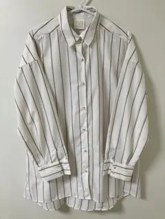 GELATO PIQUEホワイトストライプシャツ&ショートパンツセット