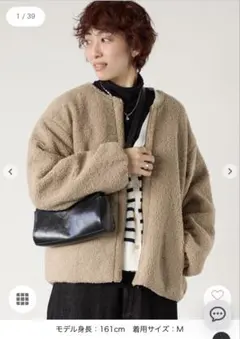 Lugnoncure リバーシブルボアブルゾン