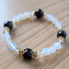 天然石ブレスレット 1月誕生石 ガーネット オパール 翡翠 お守りアクセサリー