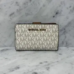 美品 MICHEAL KORS マイケルコース 二つ折り財布 本革 モノグラム
