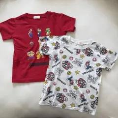 スーパーマリオ Tシャツ 赤 110サイズ　2枚セットのサムネイル