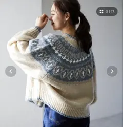 Heather ノルディック柄長袖セーター