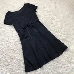 NATURAL BEAUTY BASIC（F）シンプル 総柄 フレア ワンピース