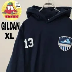 usa古着 GILDAN パーカー　ネイビー　M OLDDOMINION