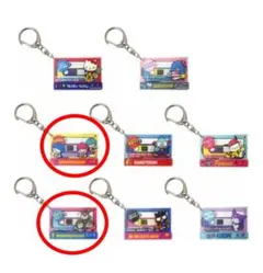 サンリオ ヴィンテージレトロ カセットテープ型 アクリルキーホルダー