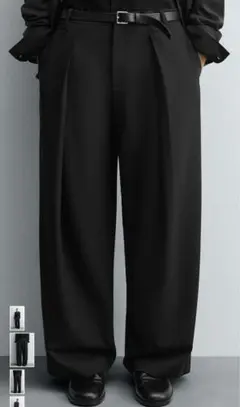 ZARA リラックスフィットプリーツパンツ