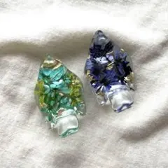 ハンドメイド　レジンお箸置き　小鳥