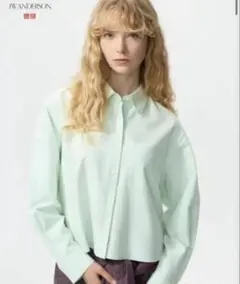 UNIQLO JW ANDERSON ミントグリーン オックスフォードシャツ