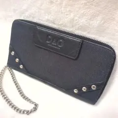 Y2K DOLCE&GABBANA ドルガバ 長財布 ラインストーン 黒 レザー - メルカリ