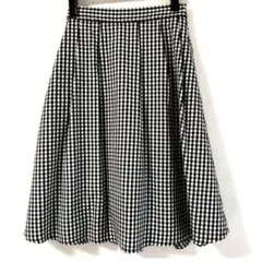 ギンガムチェック プリーツスカート フリーサイズ　春・秋・冬物
