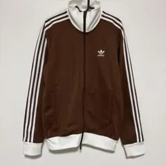 adidas ブラウン ジップアップパーカー M