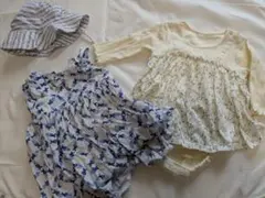 花柄ワンピースとH&Mのお魚ワンピース（帽子付き）