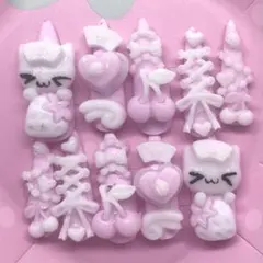 地雷系 量産型 姫系 ハンドメイド ネイルチップ 平成女児