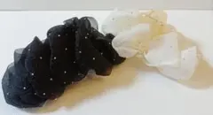 【新品】２点セット バンスヘアクリップ ヘアアクセサリー ブラック アイボリー