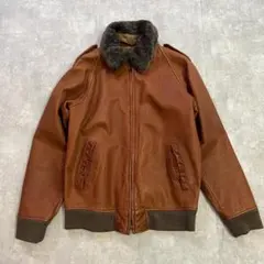 55 Paul Smith 本革 牛革 レザージャケット ファーボア Lサイズ