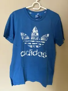 adidas 青 Tシャツ M