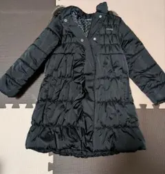 フリルデザイン 黒 ダウンコート120