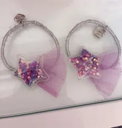 メゾピアノ ヘアゴム と、マイメロ ヘアゴム