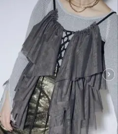 Ezick エジック Multi-layered レースアップチュールビスチェのサムネイル