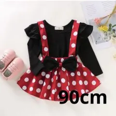 ミニー風　ワンピース　セットアップ　クリスマス　長袖　コスプレ　コスチューム