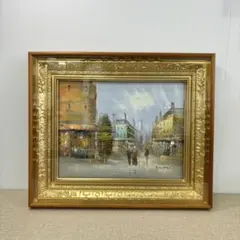 佐伯与吉郎 原画 パリ 古い郊外 油彩画 油絵 風景画 F8号 - メルカリ