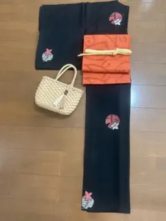 夏用　単衣　薄物　絽紗　小紋のサムネイル