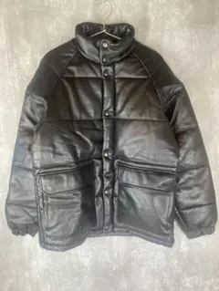 【美品】AVIREX レザー ダウンジャケット 羊革Mラム レザージャケット