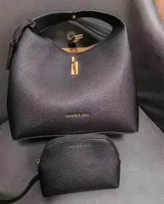 CHARLES & KEITH Chance チャンス バケットバッグブラックr