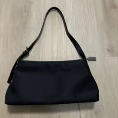 美品　COACH ワンショルダーバッグ　レザー ナイロン　ブラック　7406
