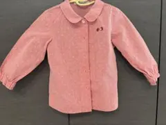 familiar ピンクドット柄長袖シャツ 100cm