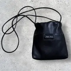 Legato Largo ブラック ショルダーバッグ　巾着内ポケット