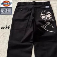Dickies × drug and music ブラックチノパン w34