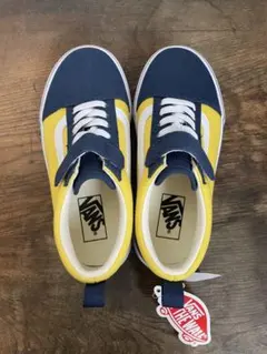 新品未使用　Vans ネイビー/イエロー スニーカー　19cm