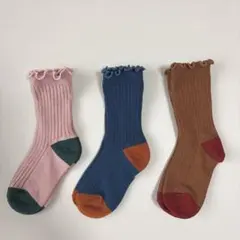 &mignon アンドミニョン バースデイ 靴下　15-20 リブ編み