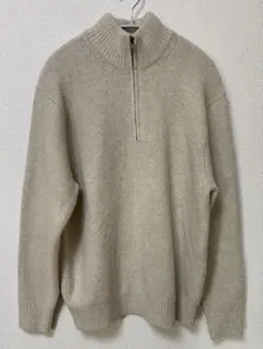 UNIQLO ユニクロ ハーフジップニット ベージュ ハイネック ニットセーター