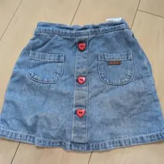 デニムスカート ハートボタン付きのサムネイル