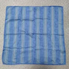 バーバリー ストライプ 時計模様　　青色　水色　大判　ハンカチ