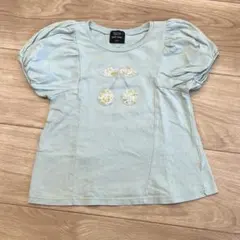 petit mainオーガニックコットン パフスリーブ 半袖シャツ 120cm