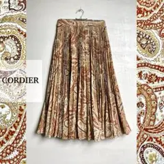 《CORDIER》ペイズリー柄プリーツスカート