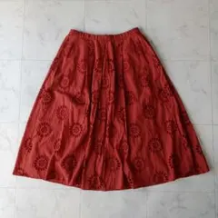 Theory luxe アイレットレース フレアスカート テラコッタのサムネイル