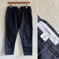 美品 ORDINARY FITS タックチノ チノパン ネイビー