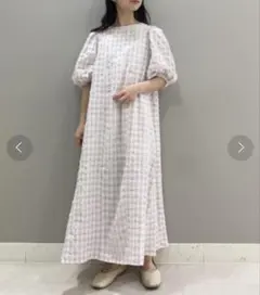 【美品】gelato pique ギンガムチェックドレス　ワンピース　2wayのサムネイル