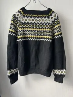 vintage 60s〜70s スカンジナビアンニット ブラック